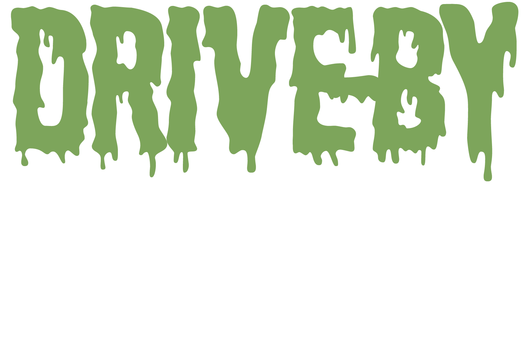 Logo Green and White 20 Year Celebration - DBB | Drive-By Bukkake | Worcester, MA USA | Thrash Grind Death Metal Band