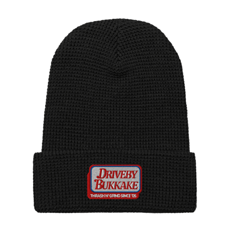 Black winter beanie hat logo - DBB - Drive-By Bukkake - Worcester, MA thrash / grind / death metal band